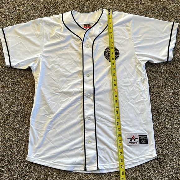 Alleson Athletic LEARFIELD White Baseball Jersey Men's Medium Shirt 50 yr Specia - Picture 5 of 9